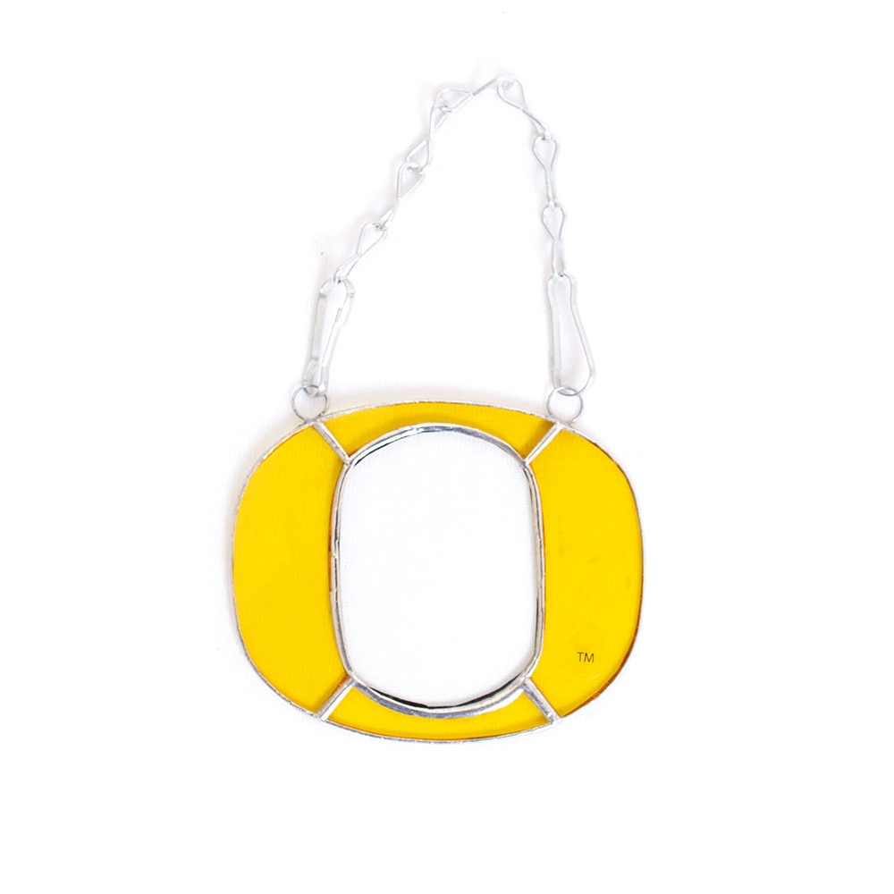 Classic Oregon O, Yellow, Wall Art & Clocks, Glass, Home & Auto, 3.5"x4", Stained Glass, Hanging, 836941